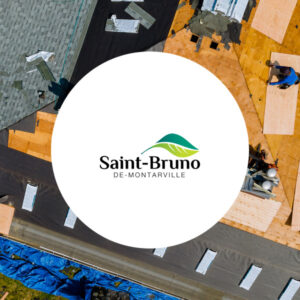 Logo Saint-Bruno-de-Montarville sur chantier.